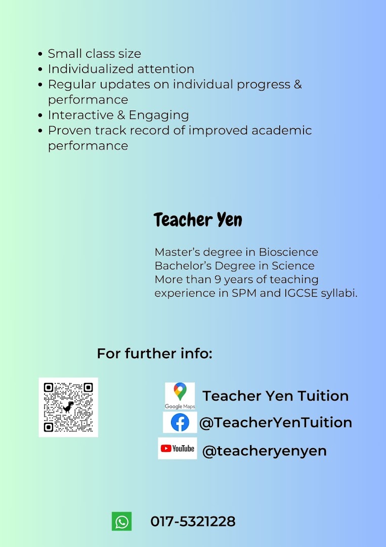 Teacher Yen Tuition 中学小学补习 — photo 5