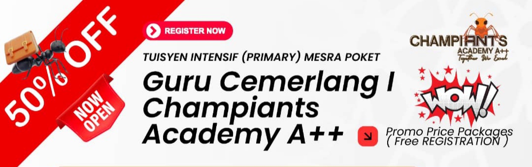 Tuisyen guru cemerlang Champiants Academy Jalan Kebun Seksyen 30 Shah Alam rendah menegah Kafa Mengaji belajar membaca — photo 5